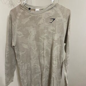 Gymshark Camo Beige Long Sleeve Tee